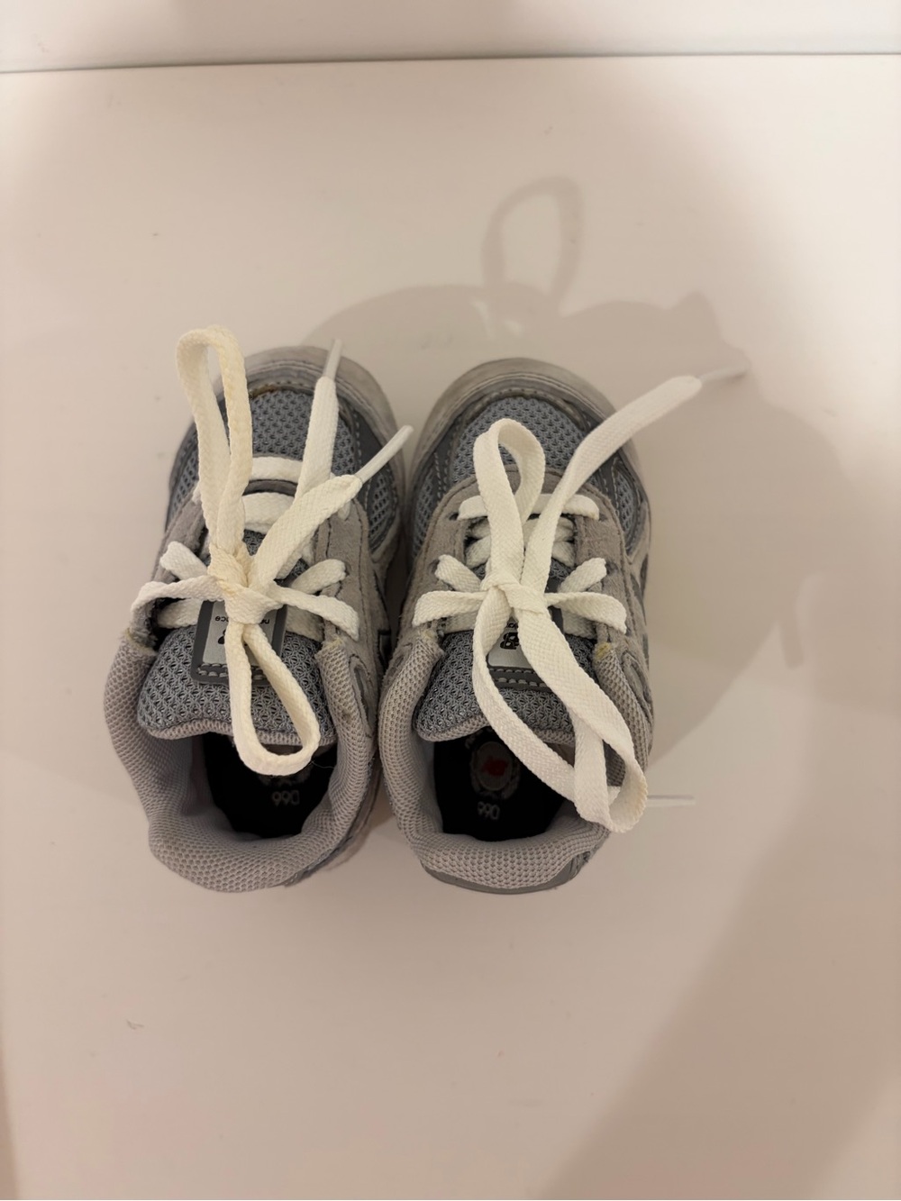 New Balance Kids Gray Suede Mesh Sneakers - Picture 6 of 10